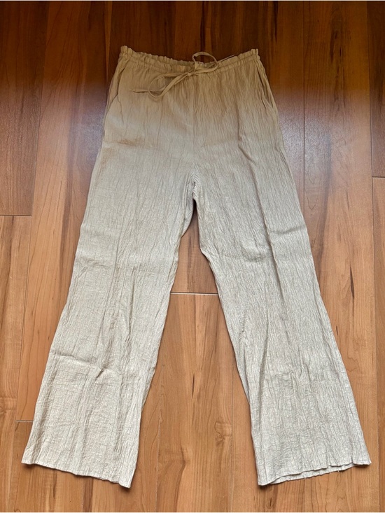 Zara Pants - Beige Flowy Pants